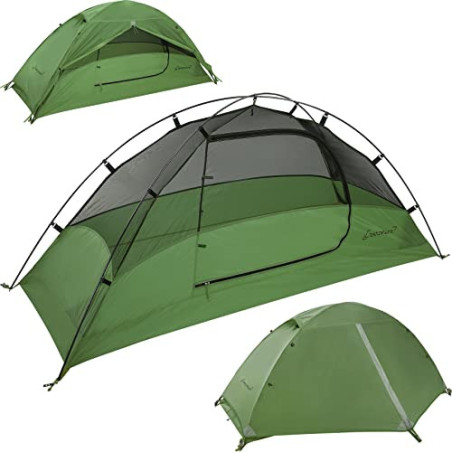 Clostnature 1-Personen Zelt für Camping - Wasserdichtes Outdoor EIN Mann , Ultraleichtes Trekking, mit Kleines Packmaß für Ei