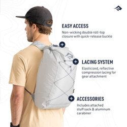 Sea to Summit - Ultra-Sil Dry Tagesrucksack 22L - Wasserdichter & Ultraleichter Rucksack - Cordura-Gewebe 30D - Kompakter Pac