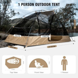 FREE SOLDIER Campingzelt Outdoor Ultraleichtes Einmannzelt In Camouflage, Outdoor-Camping,1 Person Zelt Abenteuer angelzelt e