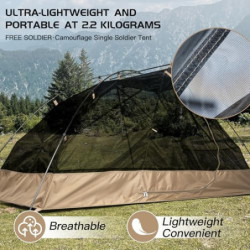 FREE SOLDIER Campingzelt Outdoor Ultraleichtes Einmannzelt In Camouflage, Outdoor-Camping,1 Person Zelt Abenteuer angelzelt e