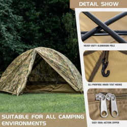 FREE SOLDIER Campingzelt Outdoor Ultraleichtes Einmannzelt In Camouflage, Outdoor-Camping,1 Person Zelt Abenteuer angelzelt e