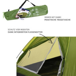 Cleanlevel Zelt 1 Person | 1 Mann Zelt für Festival- und Camping Ultraleicht 1,2kg | Wasserabweisend | Einmannzelt inkl. Trag