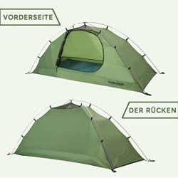 1-Person Camping Zelt - 4 Saison Wasserdicht 1 Mann Zelt mit Kleines Packmaß, Ultraleicht 1 Personen Zelt den Winter, Einfach