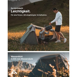 qeedo Light Spruce S Trekkingzelt, Ultraleicht  1,9 kg  - Tunnelzelt  1 Person , windstabil