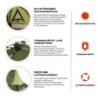 Lumaland Where Tomorrow Solo-Zelt Pop Up Wurfzelt 1-Personen-Zelt - Dreieck - 225x100x57 cm - Camping Festival - Ultraleicht,