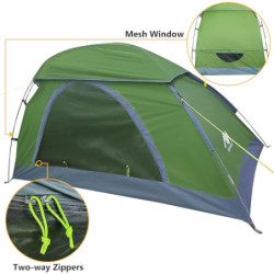 Zelt 1 Person Ultraleicht Wasserdicht, Biwakzelt 1 Mann Tunnelzelt Bikepacking Zelt Camping Motorrad Zelt Kleines Packmaß Ein