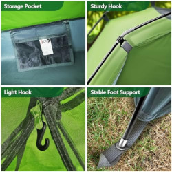 Zelt 1 Person Ultraleicht Wasserdicht, Biwakzelt 1 Mann Tunnelzelt Bikepacking Zelt Camping Motorrad Zelt Kleines Packmaß Ein