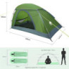 Zelt 1 Person Ultraleicht Wasserdicht, Biwakzelt 1 Mann Tunnelzelt Bikepacking Zelt Camping Motorrad Zelt Kleines Packmaß Ein
