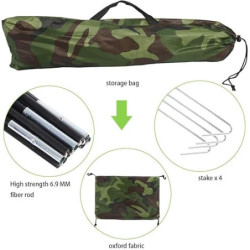 Einmann-Zelt, Wandern, Rucksackreisen, leicht, wasserdicht, Outdoor-Camouflage, UV-Schutz, Zelt für Camping, Wandern, Bergste