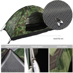 Einmann-Zelt, Wandern, Rucksackreisen, leicht, wasserdicht, Outdoor-Camouflage, UV-Schutz, Zelt für Camping, Wandern, Bergste