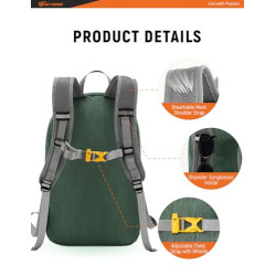 SKYSPER 20L Faltbarer Rucksack Ultraleicht Wanderrucksack Reiserucksack Tagesrucksack für Outdoor Wandern Camping