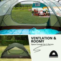 Bessport Zelt 1 Personen Ultraleichte Camping Zelte, 3-4 Saison Wasserdicht & Winddicht Kuppelzelt, Kleine Packungsgröße, Gee