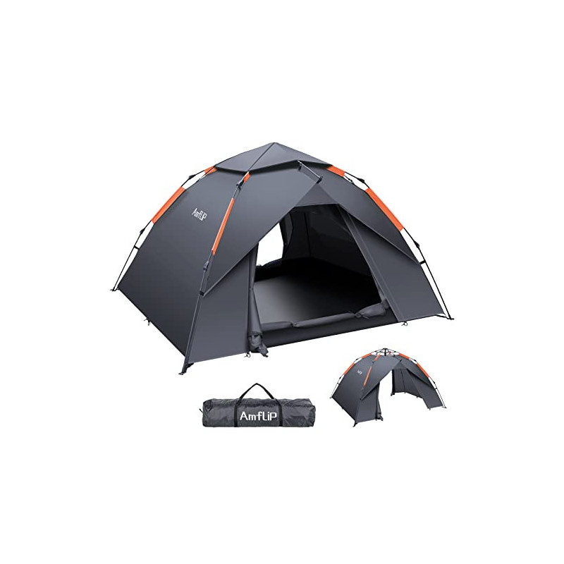 Amflip Campingzelt Automatisches 2 Personen Sofortzelt Pop Up Ultraleichtes Kuppelzelt 4 Jahreszeiten Wasserdicht & Winddicht Amflip Campingzelt Automatisches 2 Personen Sofortzelt Pop Up Ultraleichtes Kuppelzelt 4 Jahreszeiten Wasserdicht & Winddicht
