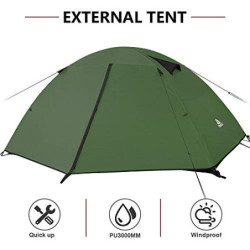 Forceatt Zelt 2 Personen Camping Wasserdicht 3-4 Saison,Ultraleicht Zelte Mit Kleinem Packmaß, Kuppelzelt Sofortiges Aufstell