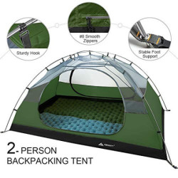 Forceatt Zelt 2 Personen Camping Wasserdicht 3-4 Saison,Ultraleicht Zelte Mit Kleinem Packmaß, Kuppelzelt Sofortiges Aufstell