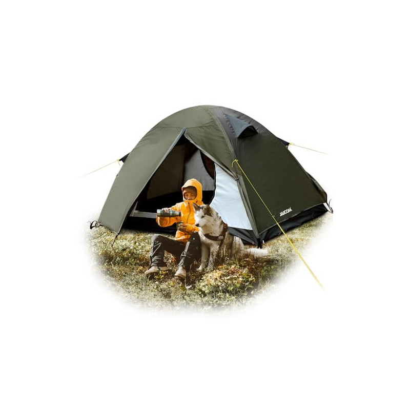 JAICOM Zelt - 2 Personen Camping Zelt, Ultraleicht & Wasserdichtes & Winddicht Kuppelzelte, Aluminum Zeltstange, 2 Türen, Kle JAICOM Zelt - 2 Personen Camping Zelt, Ultraleicht & Wasserdichtes & Winddicht Kuppelzelte, Aluminum Zeltstange, 2 Türen, Kle