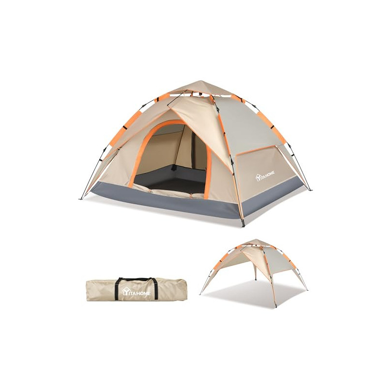 YITAHOME Camping Zelt, Pop up Zelt 2 Personen Wasserdicht Familie Kuppelzelt Wasserdicht Winddich 210D Oxford Reißfestigkeit, YITAHOME Camping Zelt, Pop up Zelt 2 Personen Wasserdicht Familie Kuppelzelt Wasserdicht Winddich 210D Oxford Reißfestigkeit,