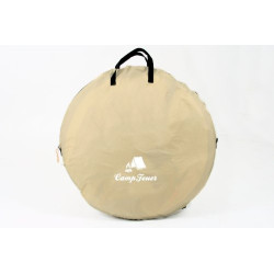 CampFeuer Zelt Quiki für 2 Personen | Creme/Blau | Wurfzelt Aufbau in 2 Sekunden, Wasserabweisend | Quicktent für Festival, C