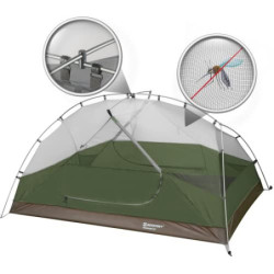 Bessport Zelt 2 Personen Camping Zelt 2 Türen Ultraleicht wasserdicht leicht und einfach zu Bauen Belüftetes 4 Jahreszeiten K