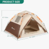 YITAHOME Camping Zelt, Pop up Zelt 2 Personen Wasserdicht Familie Kuppelzelt Wasserdicht Winddich 210D Oxford Reißfestigkeit 