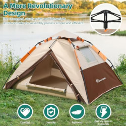 YITAHOME Camping Zelt, Pop up Zelt 2 Personen Wasserdicht Familie Kuppelzelt Wasserdicht Winddich 210D Oxford Reißfestigkeit 