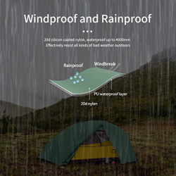 Naturehike Star-River Zelt 2 Personen Doppelzelt Ultraleichtes Zelt Rucksackreisen Wasserdicht Wandern Camping Zelt  Olivgrün
