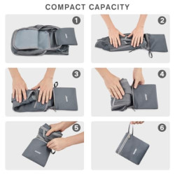 G4Free Kleiner Rucksack, 10/15 l, faltbar, leicht, verstaubar, Tagesrucksack, Reisen, Outdoor, Wandern, Schultertasche, Grau 