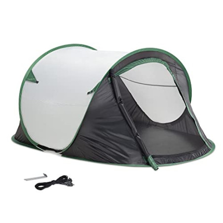 JEMIDI Pop Up Zelt für 2 Personen - Wurfzelt wasserdicht - 2 Mann Campingzelt - Trekkingzelt Strandzelt Festival Zelt Angel Z