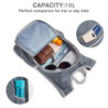 G4Free Kleiner Rucksack, 10/15 l, faltbar, leicht, verstaubar, Tagesrucksack, Reisen, Outdoor, Wandern, Schultertasche, Grau 