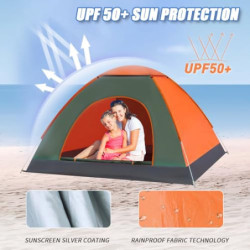 Meleg Otthon Zelt 2 Personen Wasserdicht,Outdoor Camping Tent,Pop Up Zelt Automatisches für Angeln, Reisen,Familie, Strand