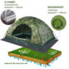 MAGT Camping Zelt, Outdoor 2 Personen Zelt Camouflage UV Schutz Wasserdicht 2 Mann Zelt mit Lüftungsschlitz und Abdeckung für