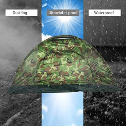 MAGT Camping Zelt, Outdoor 2 Personen Zelt Camouflage UV Schutz Wasserdicht 2 Mann Zelt mit Lüftungsschlitz und Abdeckung für