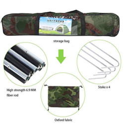 MAGT Camping Zelt, Outdoor 2 Personen Zelt Camouflage UV Schutz Wasserdicht 2 Mann Zelt mit Lüftungsschlitz und Abdeckung für