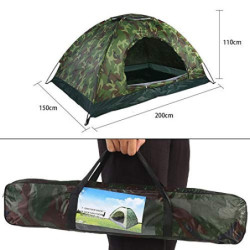 MAGT Camping Zelt, Outdoor 2 Personen Zelt Camouflage UV Schutz Wasserdicht 2 Mann Zelt mit Lüftungsschlitz und Abdeckung für