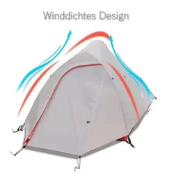Einfach Draussen® NEU Zelt 2 Personen, Kuppelzelt für 1-2 Personen zum Camping, freistehend, Ultraleicht, wasserdicht, Selbst