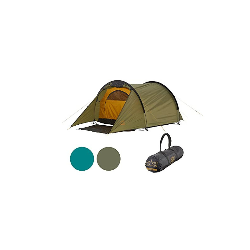 Grand Canyon Robson 2 - Tunnelzelt für 2 Personen | Ultra-leicht, wasserdicht, kleines Packmaß | Zelt für Trekking, Camping, Grand Canyon Robson 2 - Tunnelzelt für 2 Personen | Ultra-leicht, wasserdicht, kleines Packmaß | Zelt für Trekking, Camping,