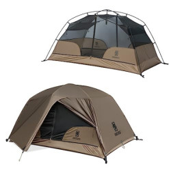 OneTigris COSMITTO 2 Personen Rucksack Zelt - Freistehend leicht wasserdicht 3 Jahreszeiten Camping Zelt für Outdoor Wandern 