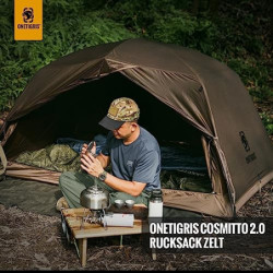 OneTigris COSMITTO 2 Personen Rucksack Zelt - Freistehend leicht wasserdicht 3 Jahreszeiten Camping Zelt für Outdoor Wandern 
