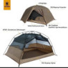 OneTigris COSMITTO 2 Personen Rucksack Zelt - Freistehend leicht wasserdicht 3 Jahreszeiten Camping Zelt für Outdoor Wandern 