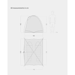 qeedo Quick Ash Campingzelt für 2 Personen mit Quick-Up-System  Schnellaufbau  - Zweimannzelt leicht & wasserdicht, Eingang m