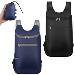 AUXSOUL 2 Stück Ultraleichte faltbare Rucksäcke, Wasserdichter Wanderrucksack Ultraleicht Outdoor Rucksack, Packbare Rucksäck