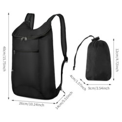 AUXSOUL 2 Stück Ultraleichte faltbare Rucksäcke, Wasserdichter Wanderrucksack Ultraleicht Outdoor Rucksack, Packbare Rucksäck