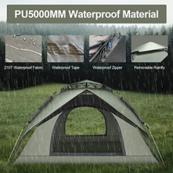 Camping Zelt Automatisches Sofortzelt 2-3 Personen Pop Up, Doppelschicht Wasserdicht & Winddichte Ultraleichte Kuppelzelt UV 