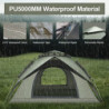 Camping Zelt Automatisches Sofortzelt 2-3 Personen Pop Up, Doppelschicht Wasserdicht & Winddichte Ultraleichte Kuppelzelt UV 