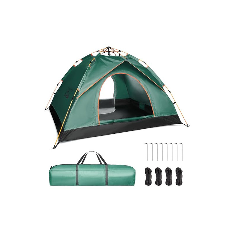 Zelt 2-3 Personen - Wurfzelt Wasserdicht - Automatik Pop Up Zelt - 200x200x135cm Trekkingzelt- Schnellaufbau Camping Igluzelt Zelt 2-3 Personen - Wurfzelt Wasserdicht - Automatik Pop Up Zelt - 200x200x135cm Trekkingzelt- Schnellaufbau Camping Igluzelt