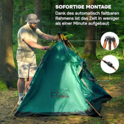 Zelt 2-3 Personen - Wurfzelt Wasserdicht - Automatik Pop Up Zelt - 200x200x135cm Trekkingzelt- Schnellaufbau Camping Igluzelt