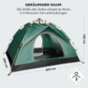 Zelt 2-3 Personen - Wurfzelt Wasserdicht - Automatik Pop Up Zelt - 200x200x135cm Trekkingzelt- Schnellaufbau Camping Igluzelt