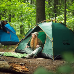 Zelt 2-3 Personen - Wurfzelt Wasserdicht - Automatik Pop Up Zelt - 200x200x135cm Trekkingzelt- Schnellaufbau Camping Igluzelt