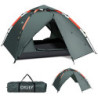 Cflity Camping Zelt, 3 Personen Instant Pop Up Wasserdicht DREI Schicht Automatische Kuppelzelt, Große 4 Jahreszeiten, Backpa
