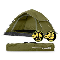 Lumaland Camping Zelt | Leichtes Pop Up Wurfzelt | 2-3 Personen Kuppelzelt | Trekking & Festival Igluzelt | Sekundenzelt Wass